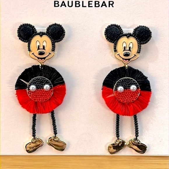 Brand New Disney x BaubleBar Mickey Mouse Beaded Drop Earrings - Picture 11 of 15